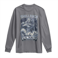 Navy Veteran Long Sleeve Shirt King Neptune Shellback Ancient Order Of The Deep - Wonder Print Shop