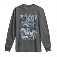 Navy Veteran Long Sleeve Shirt King Neptune Shellback Ancient Order Of The Deep - Wonder Print Shop