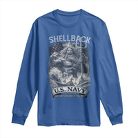 Navy Veteran Long Sleeve Shirt King Neptune Shellback Ancient Order Of The Deep - Wonder Print Shop