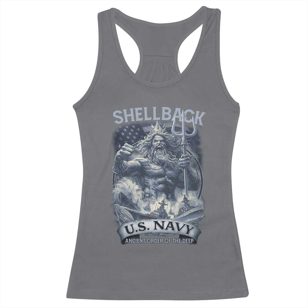 Navy Veteran Racerback Tank Top King Neptune Shellback Ancient Order Of The Deep - Wonder Print Shop