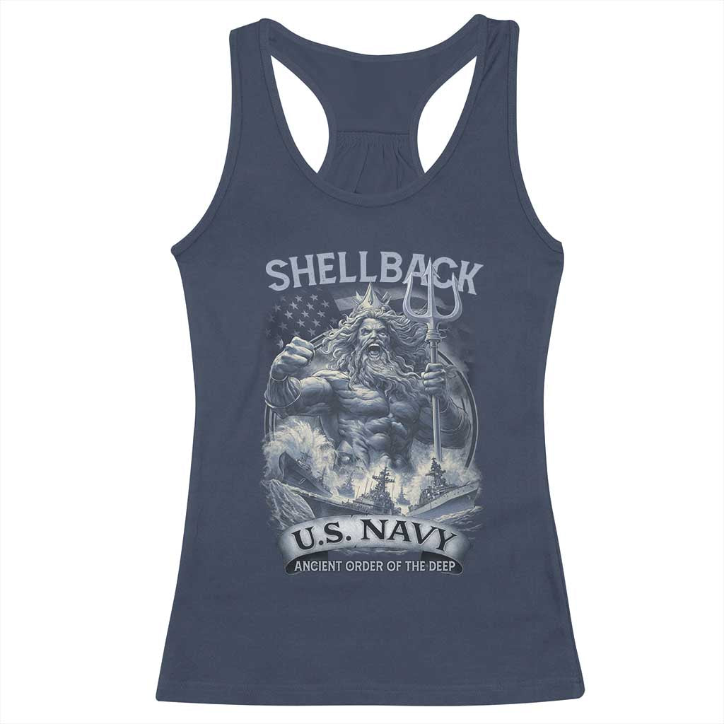 Navy Veteran Racerback Tank Top King Neptune Shellback Ancient Order Of The Deep - Wonder Print Shop