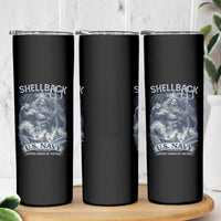 Navy Veteran Skinny Tumbler King Neptune Shellback Ancient Order Of The Deep - Wonder Print Shop