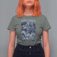 Navy Veteran T Shirt For Women King Neptune Shellback Ancient Order Of The Deep - Wonder Print Shop
