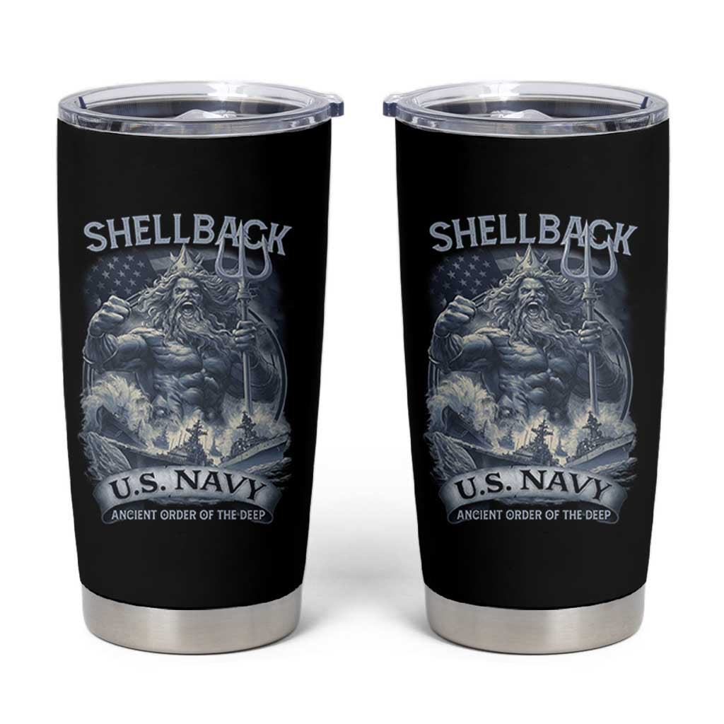 Navy Veteran Tumbler Cup King Neptune Shellback Ancient Order Of The Deep - Wonder Print Shop