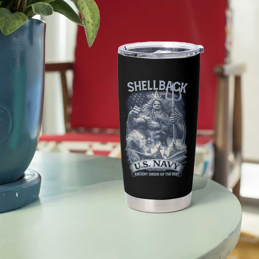 Navy Veteran Tumbler Cup King Neptune Shellback Ancient Order Of The Deep - Wonder Print Shop