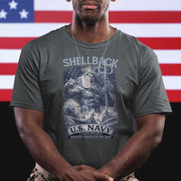 Navy Veteran T Shirt King Neptune Shellback Ancient Order Of The Deep - Wonder Print Shop