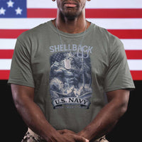 Navy Veteran T Shirt King Neptune Shellback Ancient Order Of The Deep - Wonder Print Shop