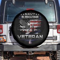 Navy Submarine Veteran Spare Tire Cover Military Patriotic Vintage American Flag