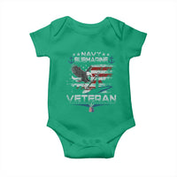 Navy Submarine Veteran Baby Onesie Military Patriotic Vintage American Flag