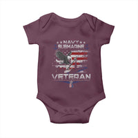 Navy Submarine Veteran Baby Onesie Military Patriotic Vintage American Flag