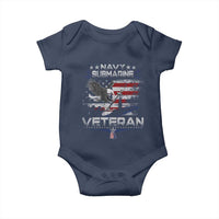 Navy Submarine Veteran Baby Onesie Military Patriotic Vintage American Flag