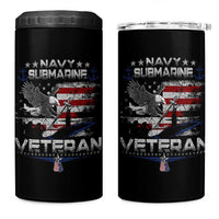 Navy Submarine Veteran 4 in 1 Can Cooler Tumbler Military Patriotic Vintage American Flag