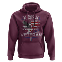 Navy Submarine Veteran Hoodie Military Patriotic Vintage American Flag