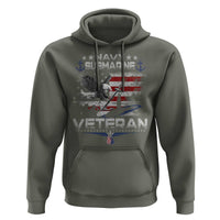 Navy Submarine Veteran Hoodie Military Patriotic Vintage American Flag