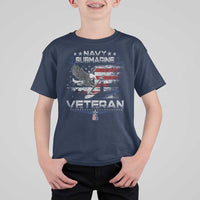 Navy Submarine Veteran T Shirt For Kid Military Patriotic Vintage American Flag
