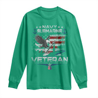 Navy Submarine Veteran Long Sleeve Shirt Military Patriotic Vintage American Flag