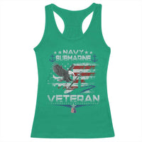 Navy Submarine Veteran Racerback Tank Top Military Patriotic Vintage American Flag