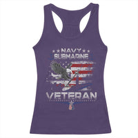 Navy Submarine Veteran Racerback Tank Top Military Patriotic Vintage American Flag