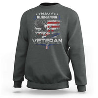 Navy Submarine Veteran Sweatshirt Military Patriotic Vintage American Flag