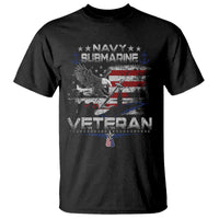 Navy Submarine Veteran T Shirt Military Patriotic Vintage American Flag