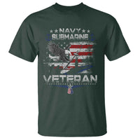 Navy Submarine Veteran T Shirt Military Patriotic Vintage American Flag