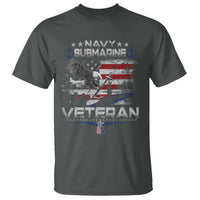 Navy Submarine Veteran T Shirt Military Patriotic Vintage American Flag