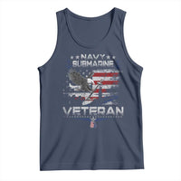 Navy Submarine Veteran Tank Top Military Patriotic Vintage American Flag
