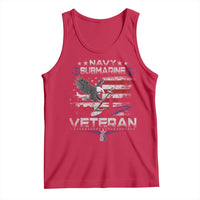 Navy Submarine Veteran Tank Top Military Patriotic Vintage American Flag