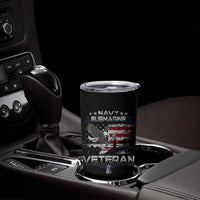Navy Submarine Veteran Tumbler Cup Military Patriotic Vintage American Flag