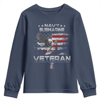 Navy Submarine Veteran Youth Sweatshirt Military Patriotic Vintage American Flag
