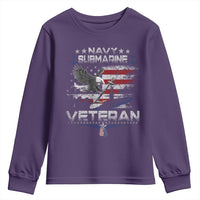 Navy Submarine Veteran Youth Sweatshirt Military Patriotic Vintage American Flag