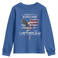 Navy Submarine Veteran Youth Sweatshirt Military Patriotic Vintage American Flag