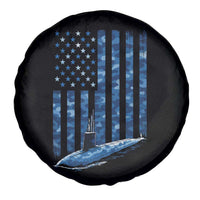 Patriotic Submarine Veteran Spare Tire Cover Submariner Vintage Camo American Flag - Wonder Print Shop