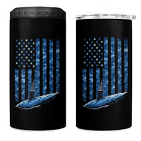Patriotic Submarine Veteran 4 in 1 Can Cooler Tumbler Submariner Vintage Camo American Flag - Wonder Print Shop