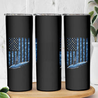 Patriotic Submarine Veteran Skinny Tumbler Submariner Vintage Camo American Flag - Wonder Print Shop