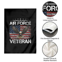 Air Force Veteran Garden Flag Bald Eagle Vintage American Flag - Wonder Print Shop
