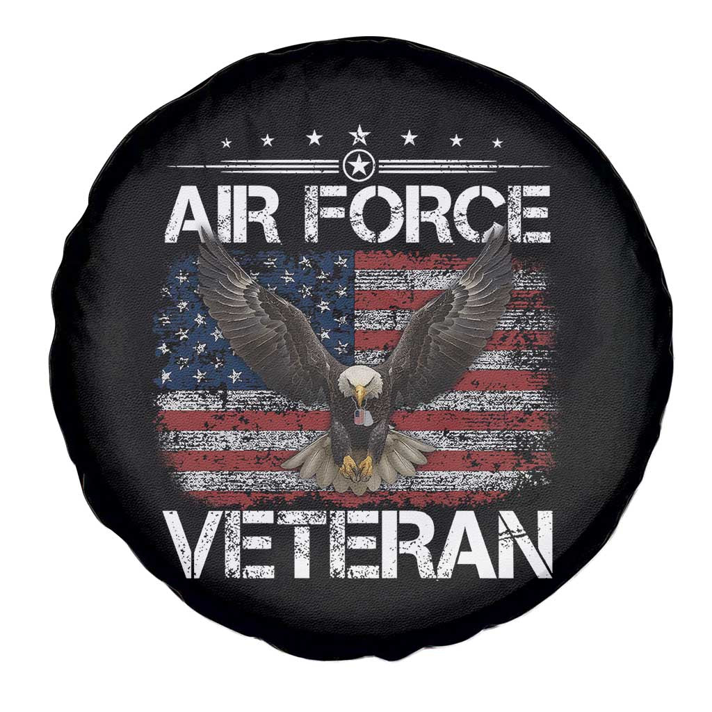 Air Force Veteran Spare Tire Cover Bald Eagle Vintage American Flag - Wonder Print Shop