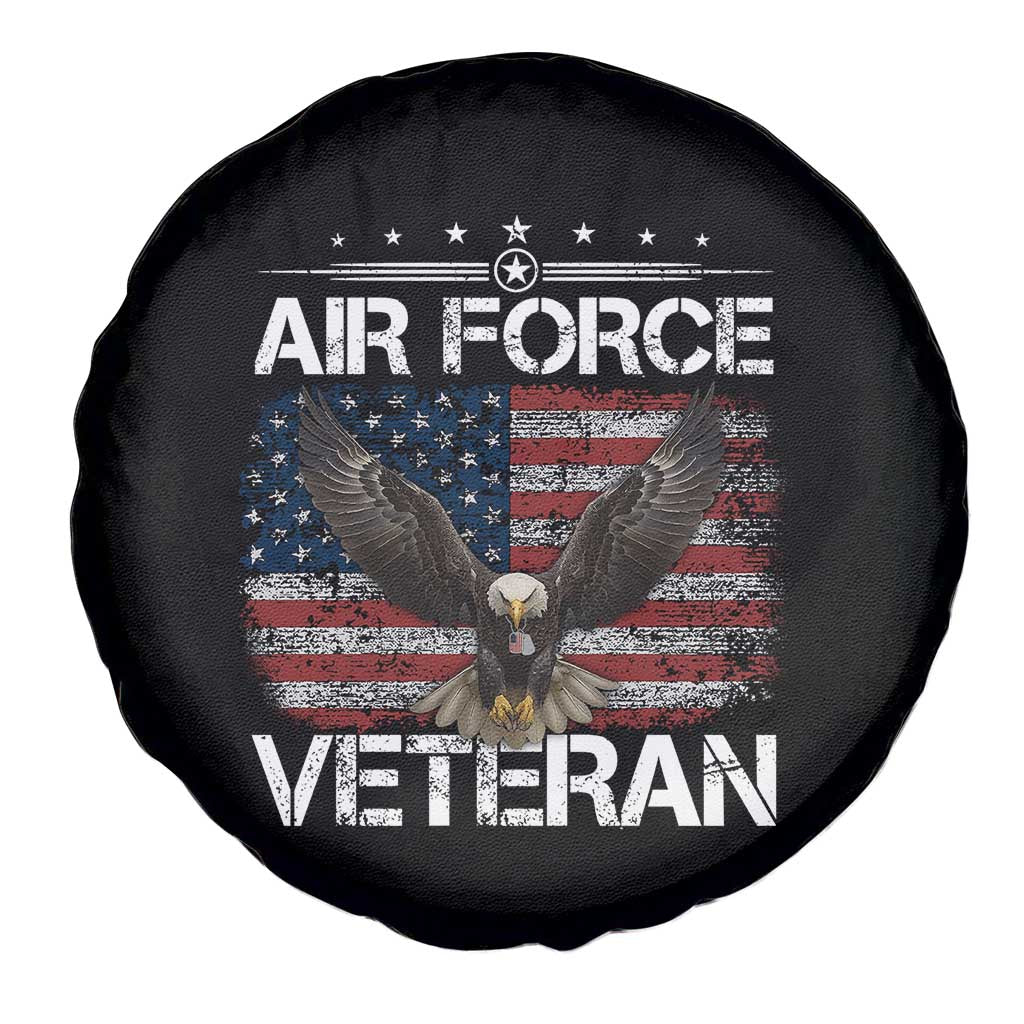 Air Force Veteran Spare Tire Cover Bald Eagle Vintage American Flag TS11