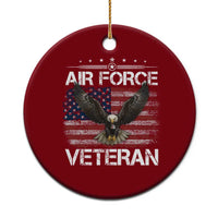 Air Force Veteran Ceramic Ornament Bald Eagle Vintage American Flag - Wonder Print Shop