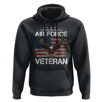 Air Force Veteran Hoodie Bald Eagle Vintage American Flag - Wonder Print Shop