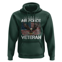 Air Force Veteran Hoodie Bald Eagle Vintage American Flag - Wonder Print Shop