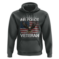 Air Force Veteran Hoodie Bald Eagle Vintage American Flag - Wonder Print Shop