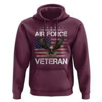 Air Force Veteran Hoodie Bald Eagle Vintage American Flag - Wonder Print Shop