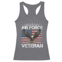 Air Force Veteran Racerback Tank Top Bald Eagle Vintage American Flag - Wonder Print Shop