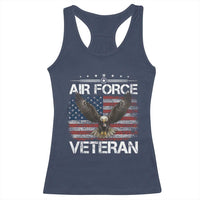 Air Force Veteran Racerback Tank Top Bald Eagle Vintage American Flag - Wonder Print Shop