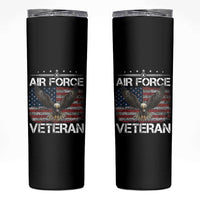 Air Force Veteran Skinny Tumbler Bald Eagle Vintage American Flag - Wonder Print Shop