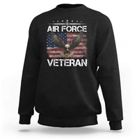 Air Force Veteran Sweatshirt Bald Eagle Vintage American Flag - Wonder Print Shop