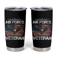 Air Force Veteran Tumbler Cup Bald Eagle Vintage American Flag - Wonder Print Shop