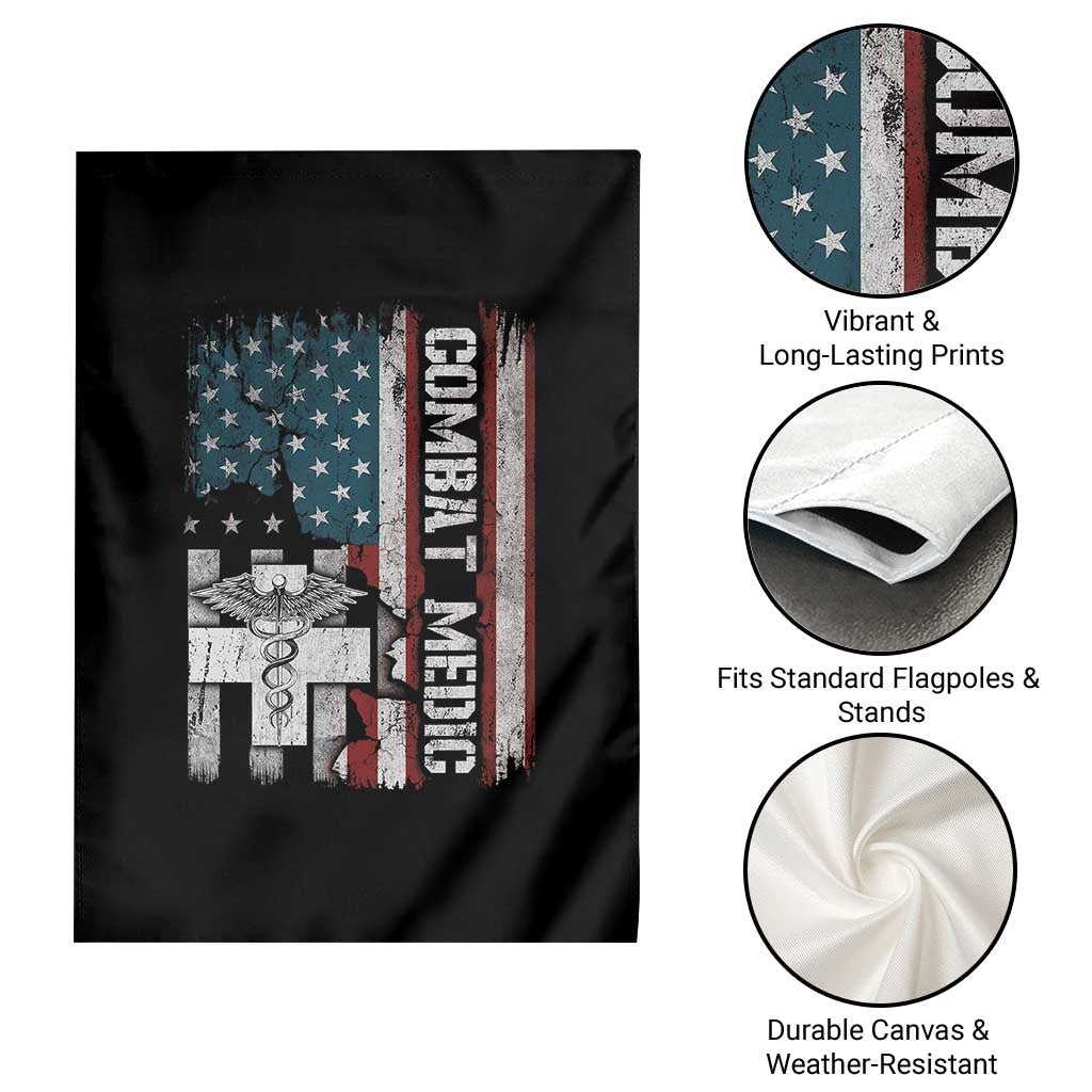 Combat Medic Soldier Garden Flag Medical Military American Flag - Wonder Print Shop