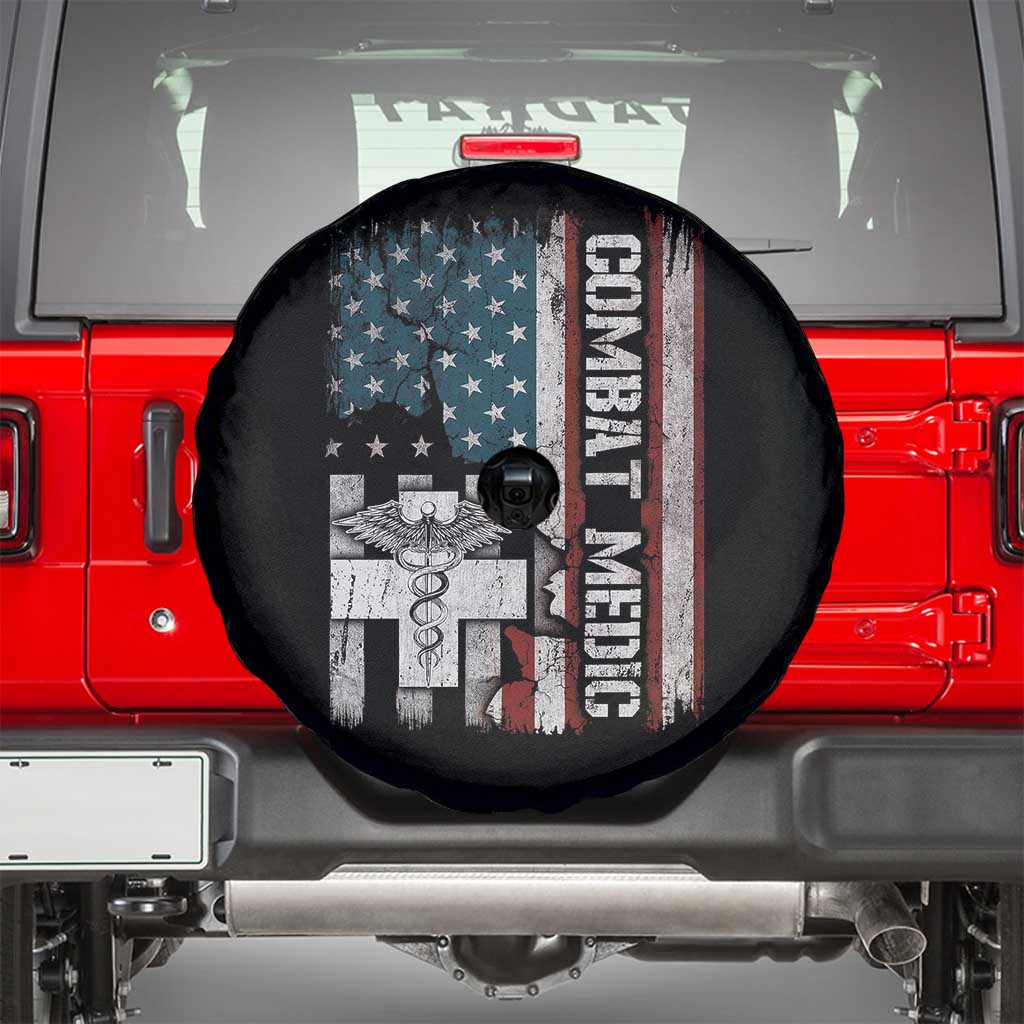 Combat Medic Soldier Spare Tire Cover Medical Military American Flag - Wonder Print Shop